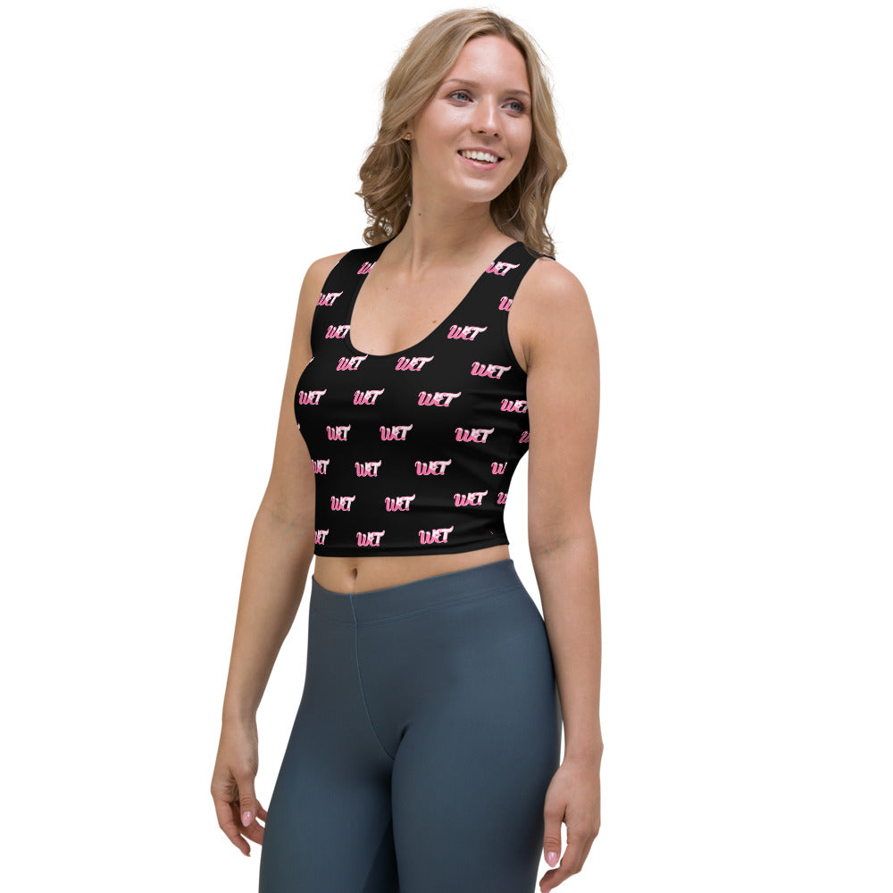 Wet Wet Black Crop Top
