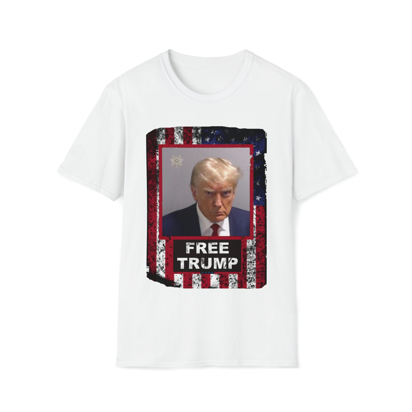 Donald Trump Mugshot Free Trump Flag2