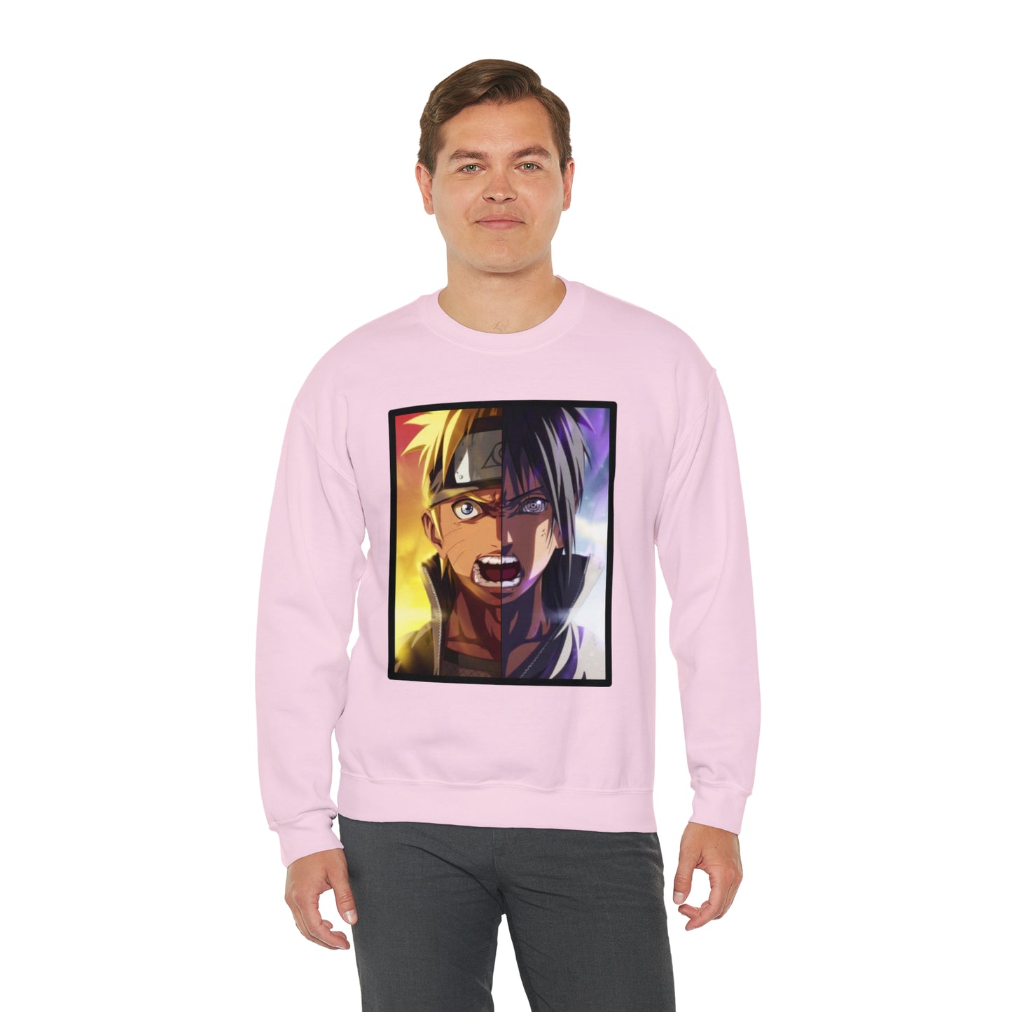 Sasuke x Naruto 2b/c Border Crewneck Sweatshirt