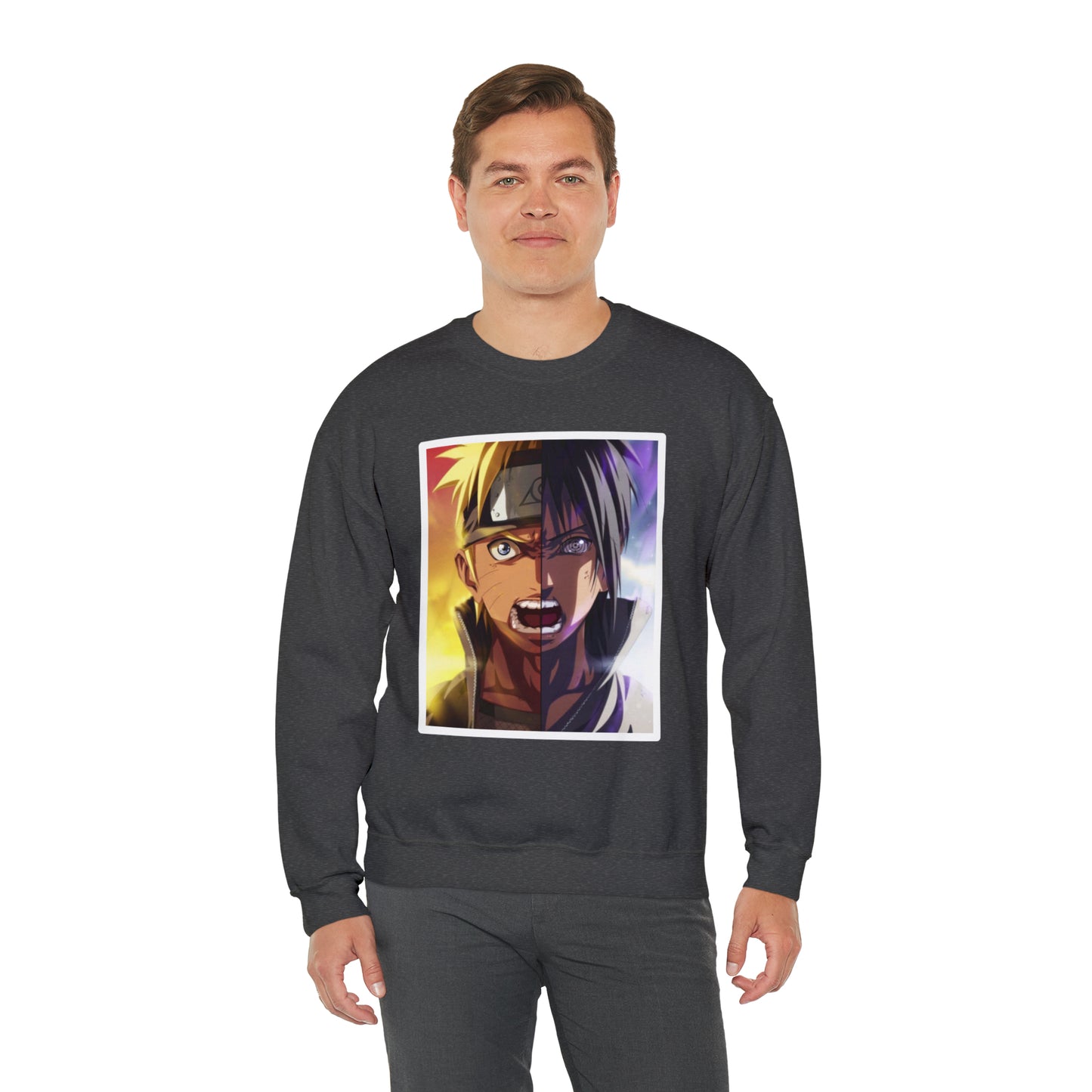 Sasuke x Naruto 2b/c Border Crewneck Sweatshirt