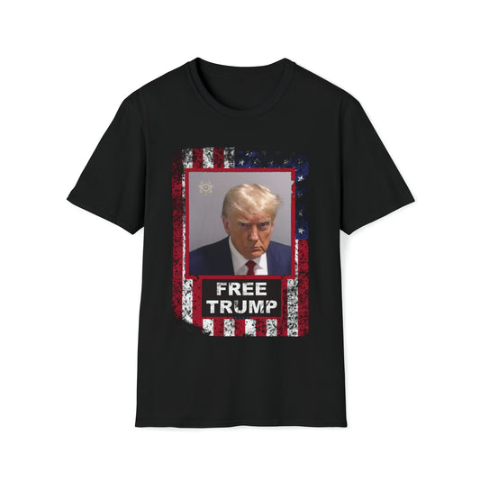 Donald Trump Mugshot Free Trump Flag2