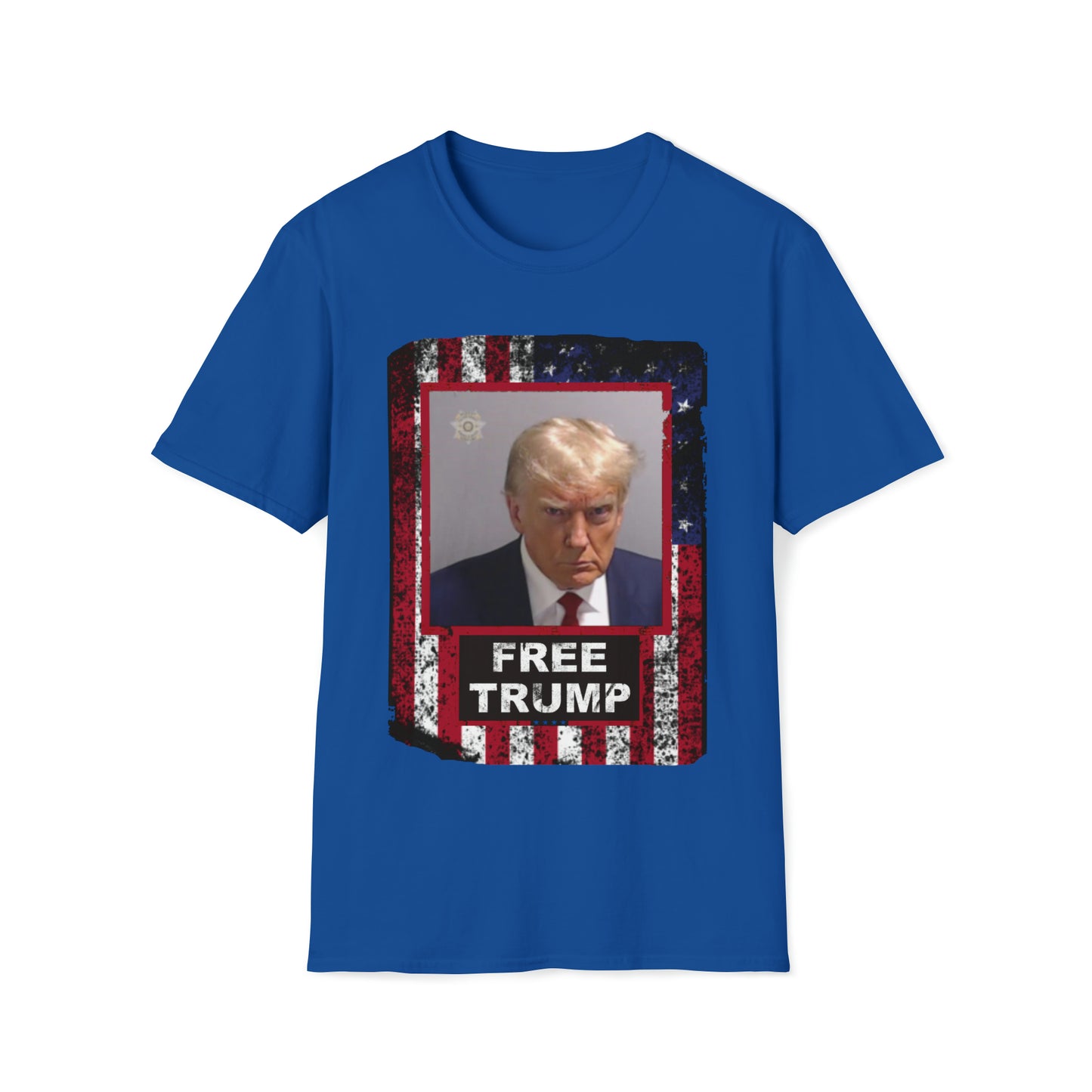 Donald Trump Mugshot Free Trump Flag2