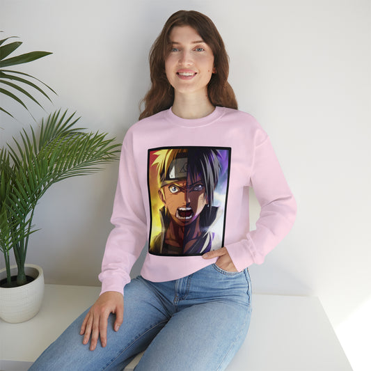 Sasuke x Naruto 2b/c Border Crewneck Sweatshirt