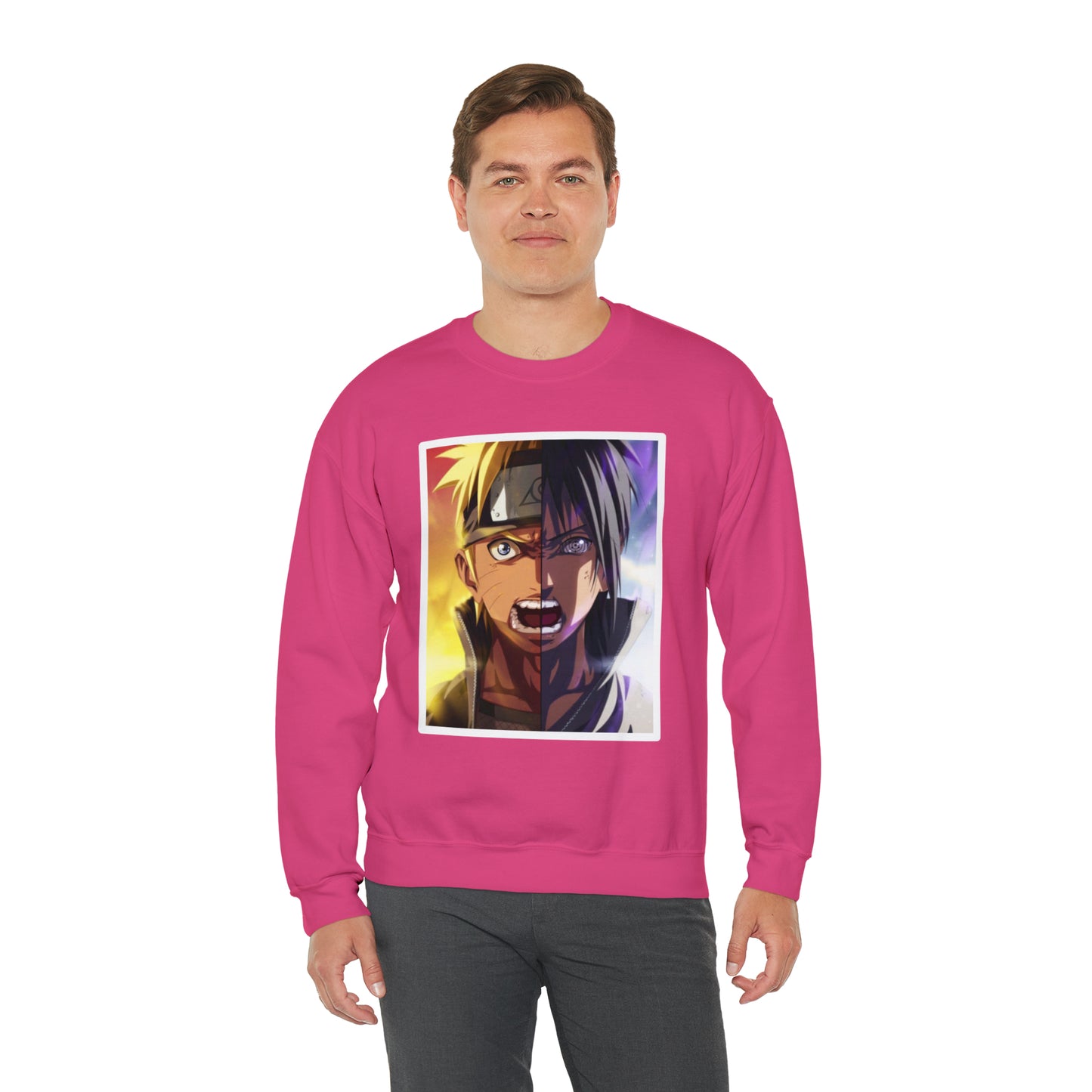 Sasuke x Naruto 2b/c Border Crewneck Sweatshirt