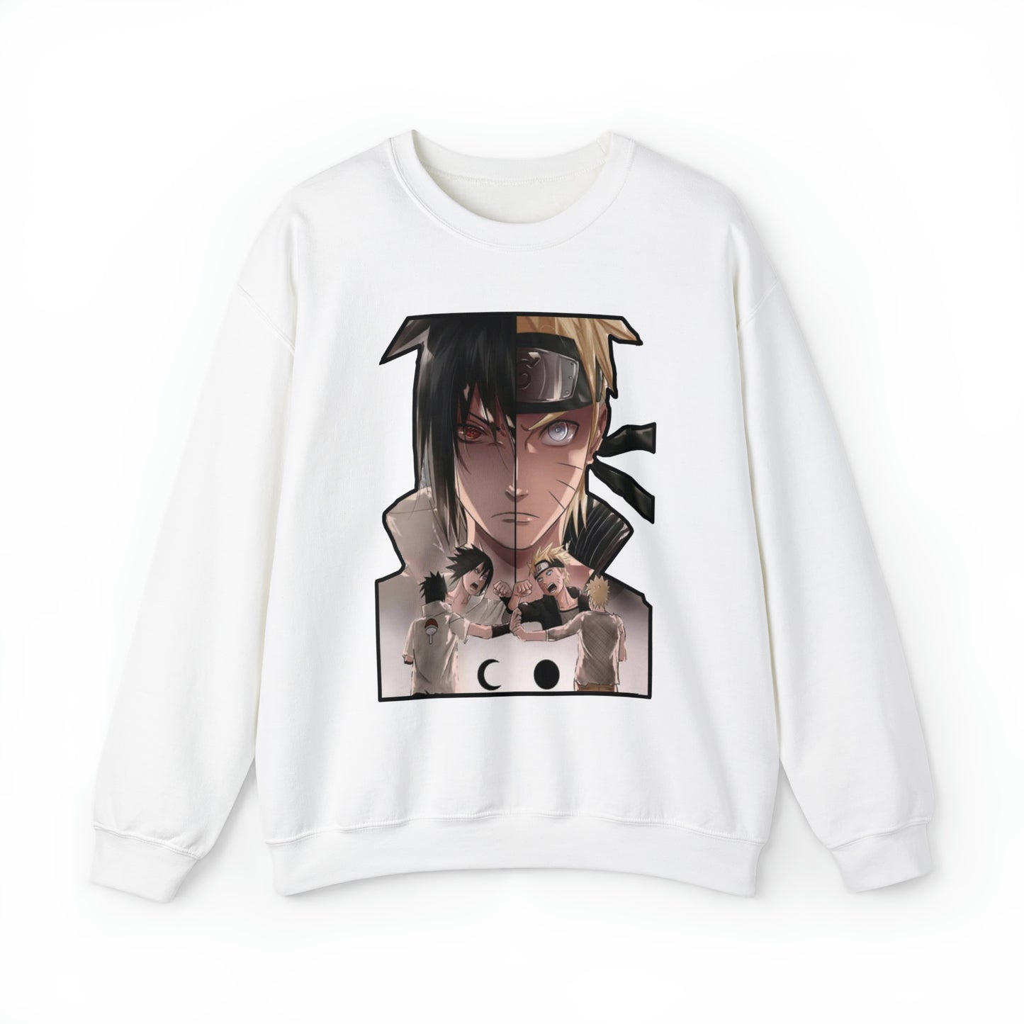 Sasuke x Naruto 1d/e Border Crewneck Sweatshirt