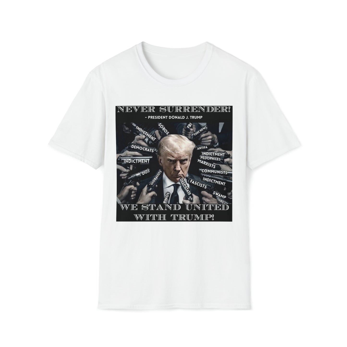 Donald Trump Mugshot Never Surrender