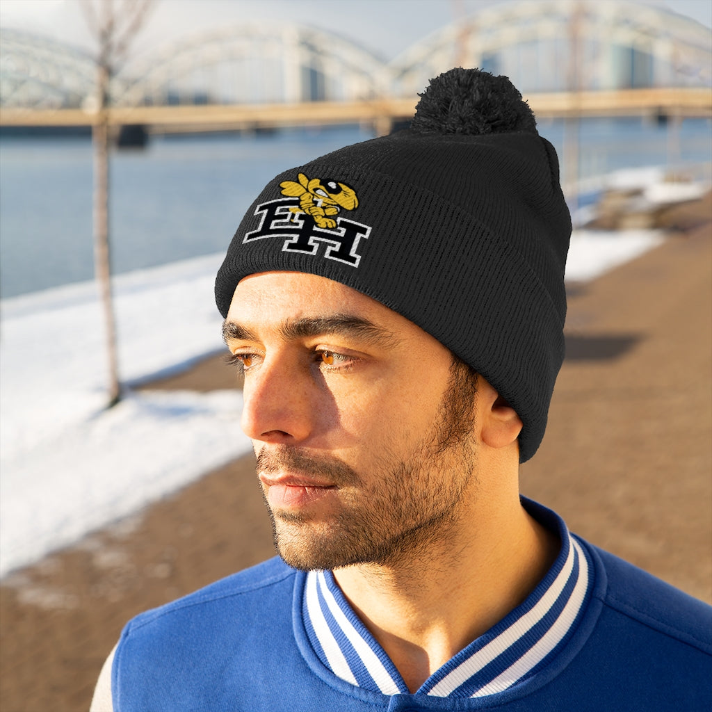 East Hartford Hornets Pom Beanie