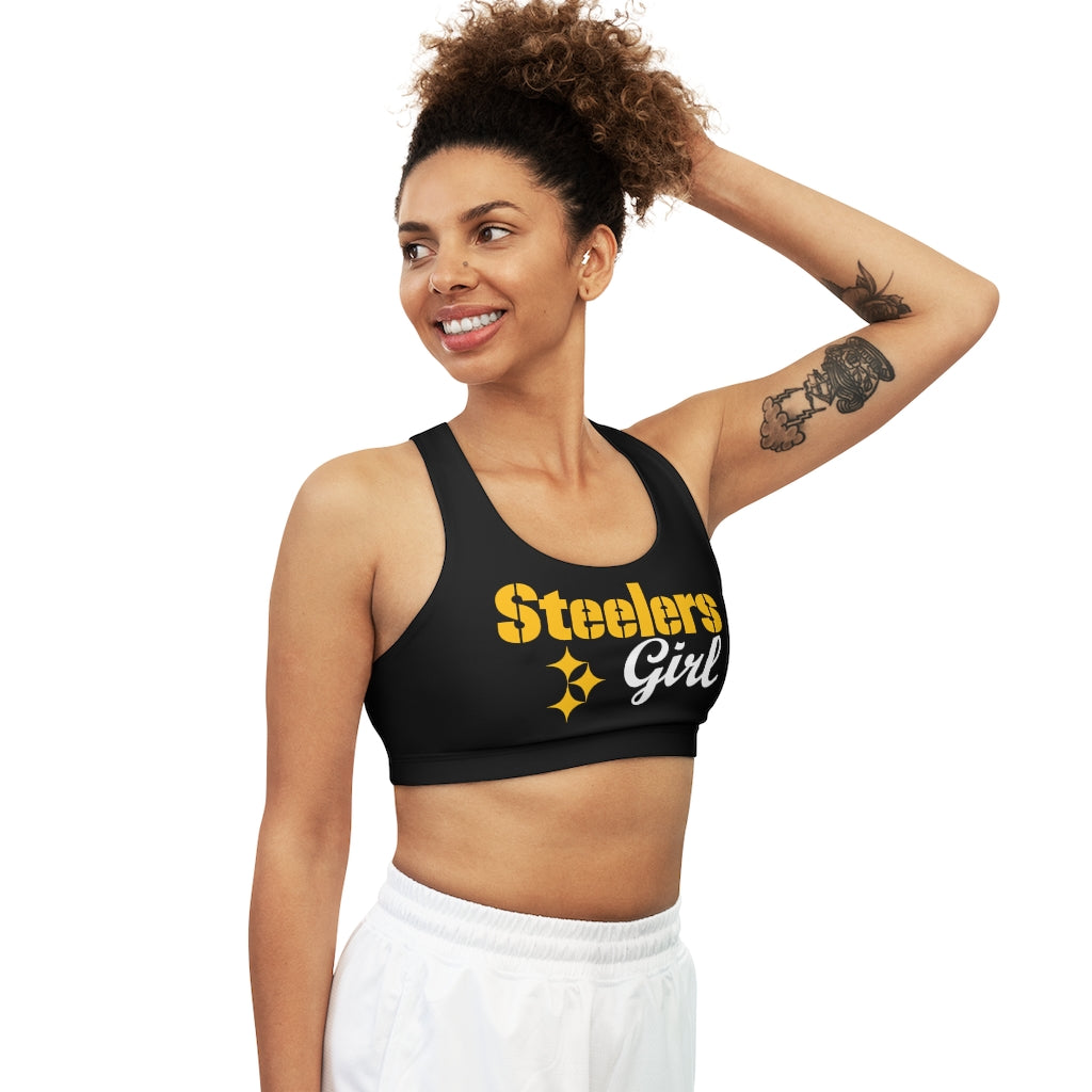 Steelers Girl Seamless Sports Bra 1