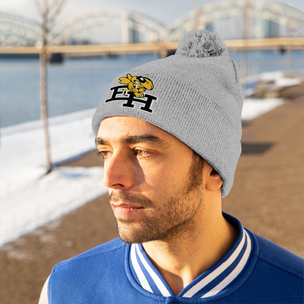 East Hartford Hornets Pom Beanie