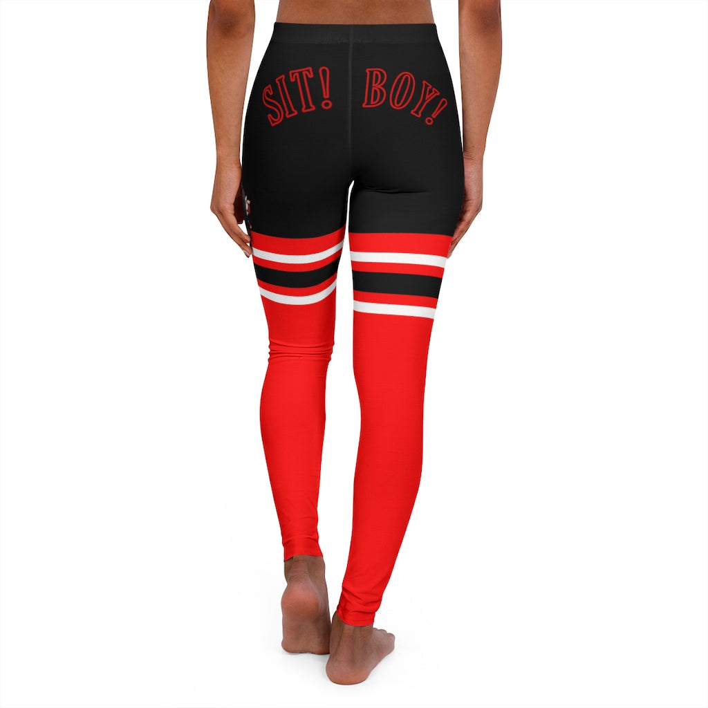 Sit Boy Knee Highs Red Black