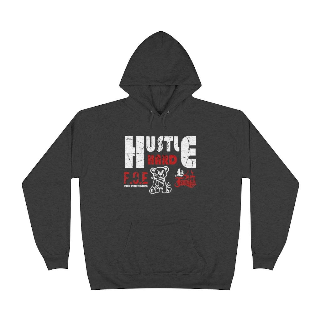 Hustle Hard FOE La Familia Hoodie (Charcoal/Grey Heather)