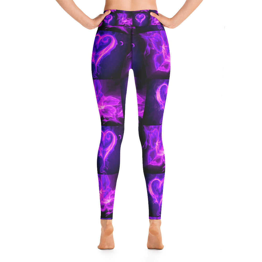 Yoga Leggings Purple Heart