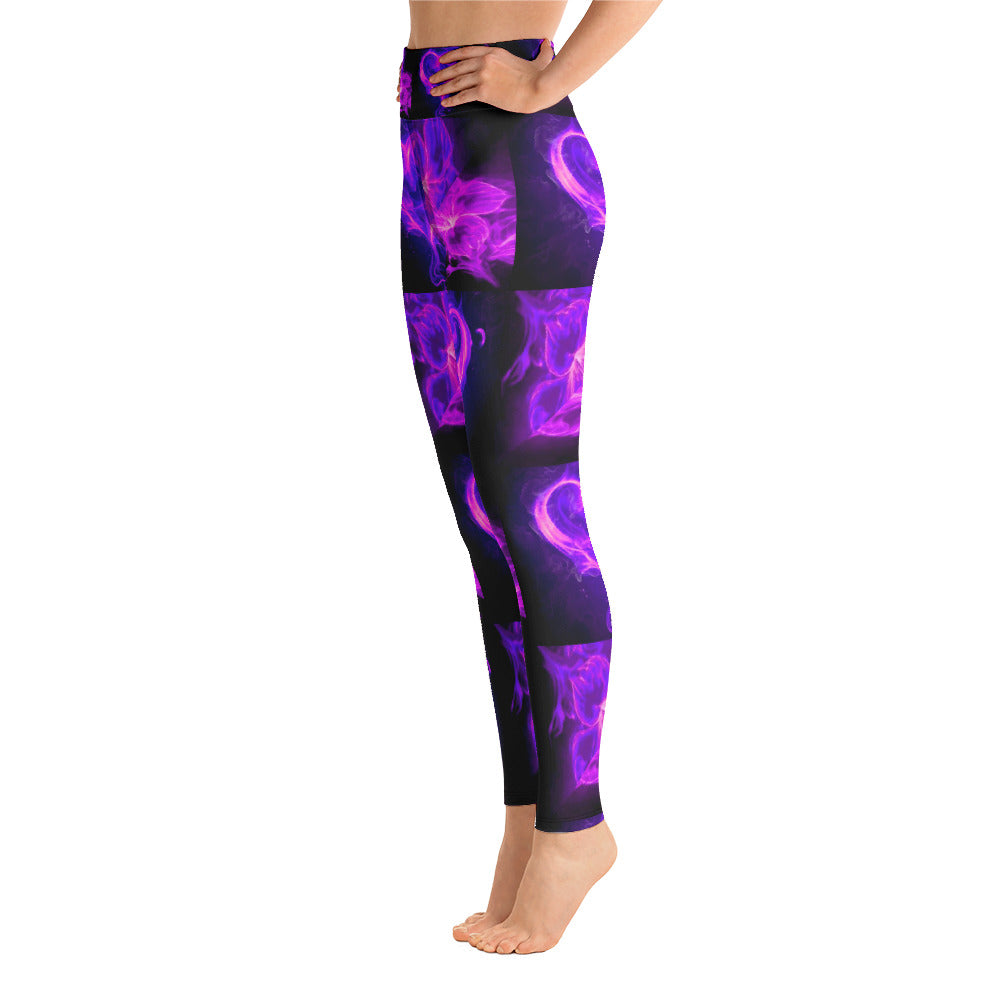 Yoga Leggings Purple Heart