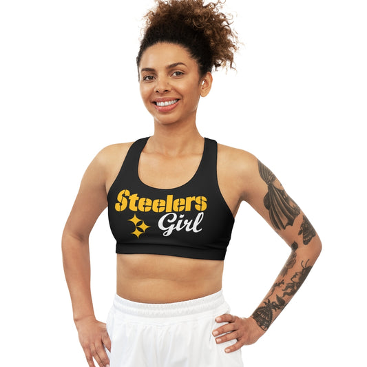Steelers Girl Seamless Sports Bra 1