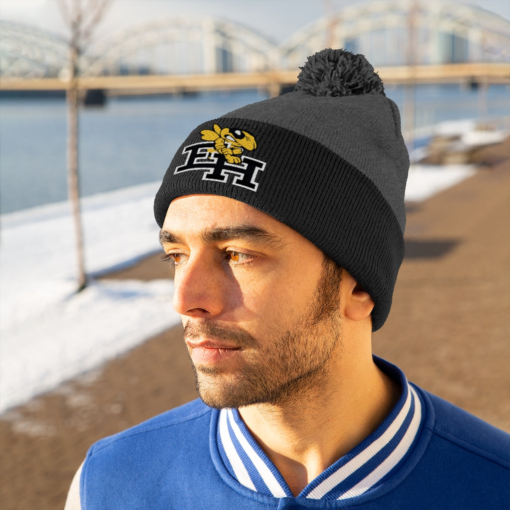 East Hartford Hornets Pom Beanie