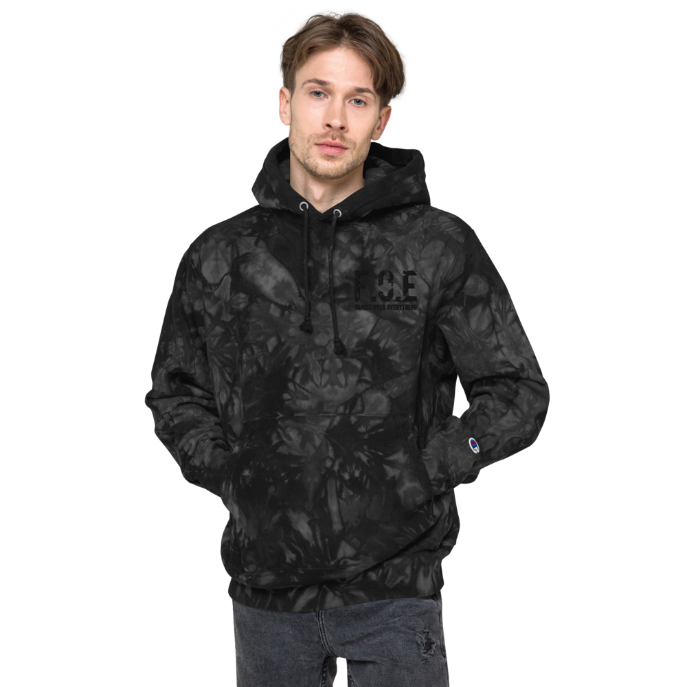 FOE Champion Tie-Dye Hoodie Black Label