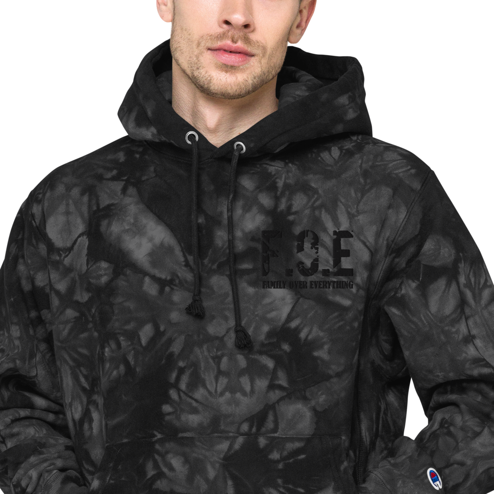 FOE Champion Tie-Dye Hoodie Black Label