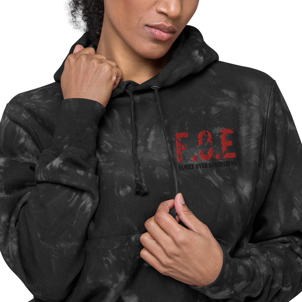 FOE Champion Tie-Dye Hoodie Red Black