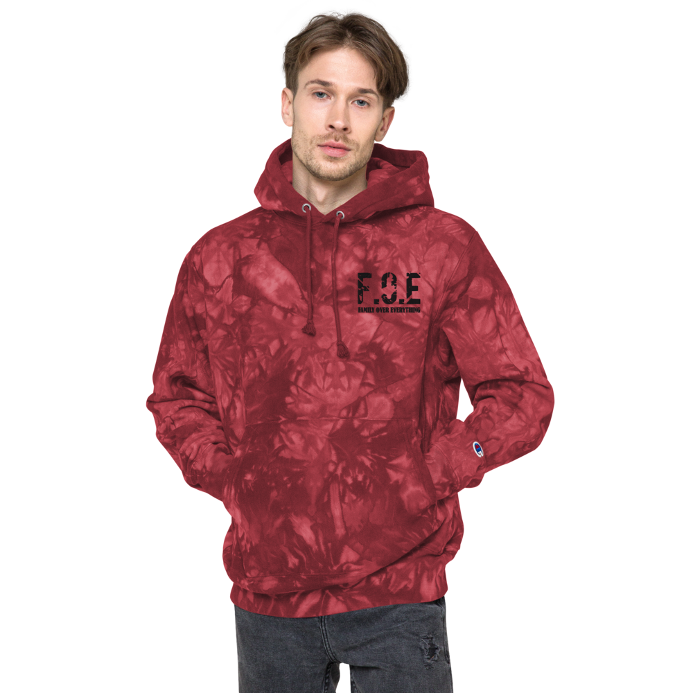 FOE Champion Tie-Dye Hoodie Black Label