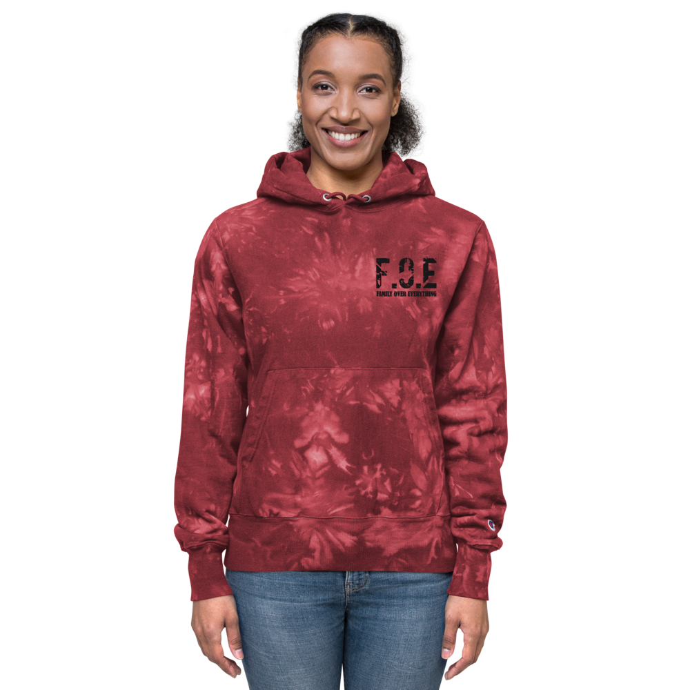 FOE Champion Tie-Dye Hoodie Black Label