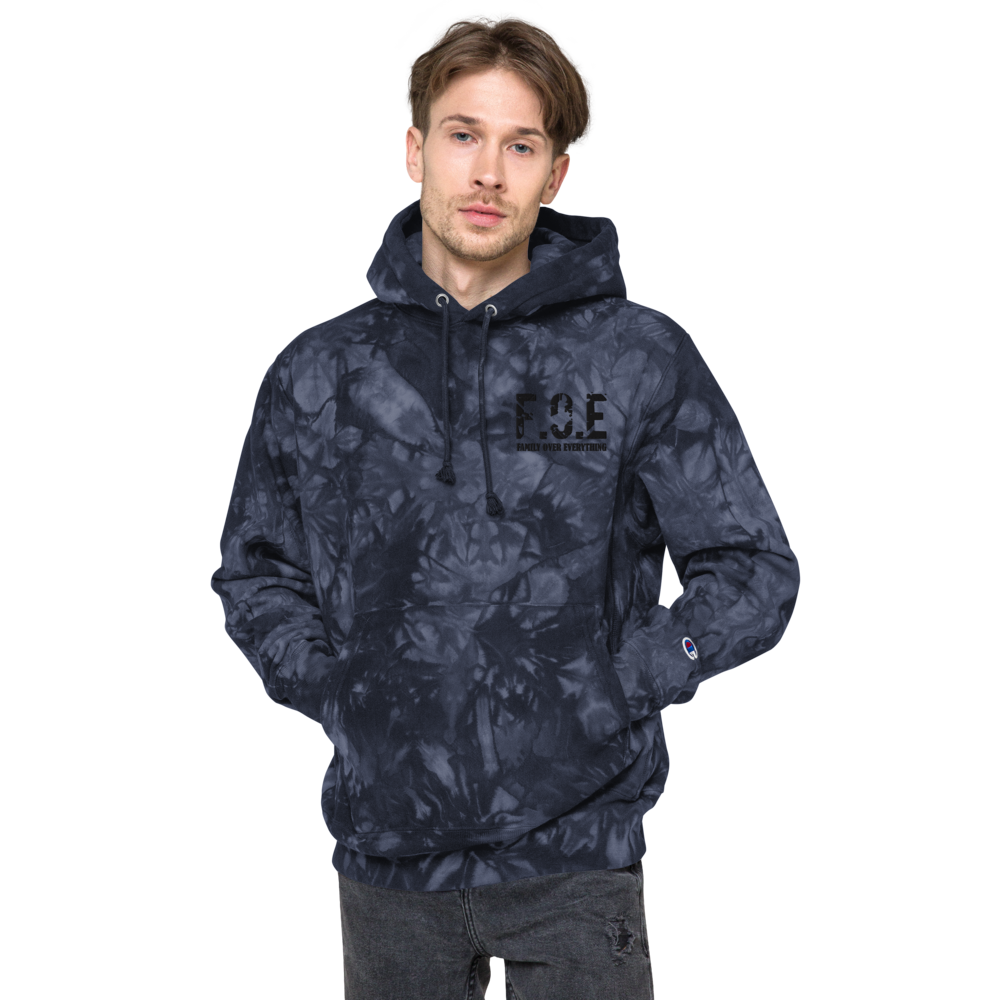 FOE Champion Tie-Dye Hoodie Black Label