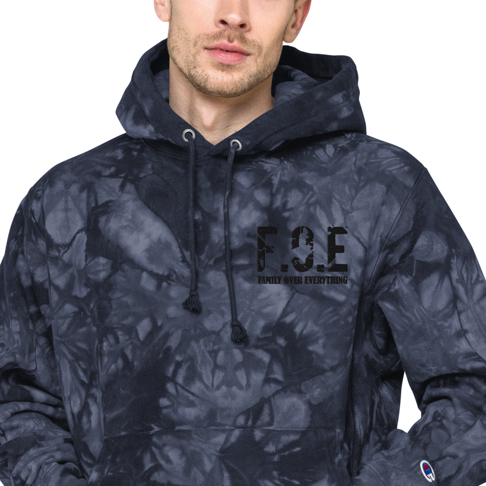 FOE Champion Tie-Dye Hoodie Black Label